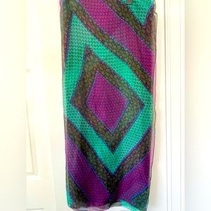 Apt 9 Brightly Colored Print Multi Color Very Large Scarf Shawl Wrap New